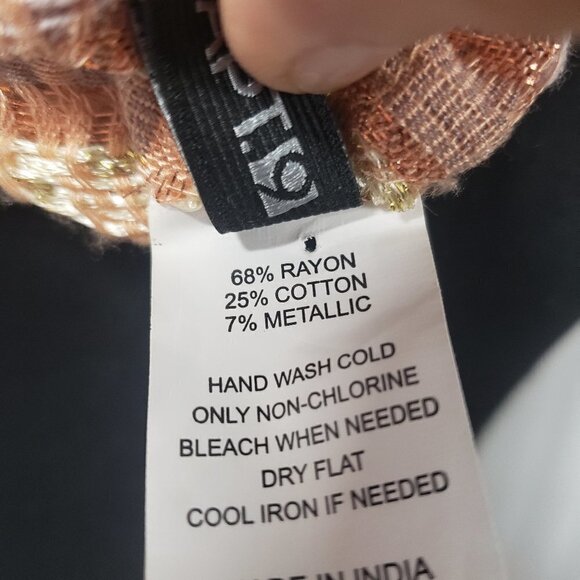 Apt 9 Peach Copper Shimmery Bohemian Infinity Scarf - Picture 8 of 8